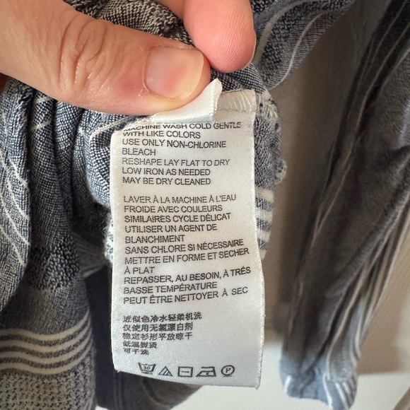 Maeve Blue‎ Striped Shirt Size Small - Picture 6 of 7